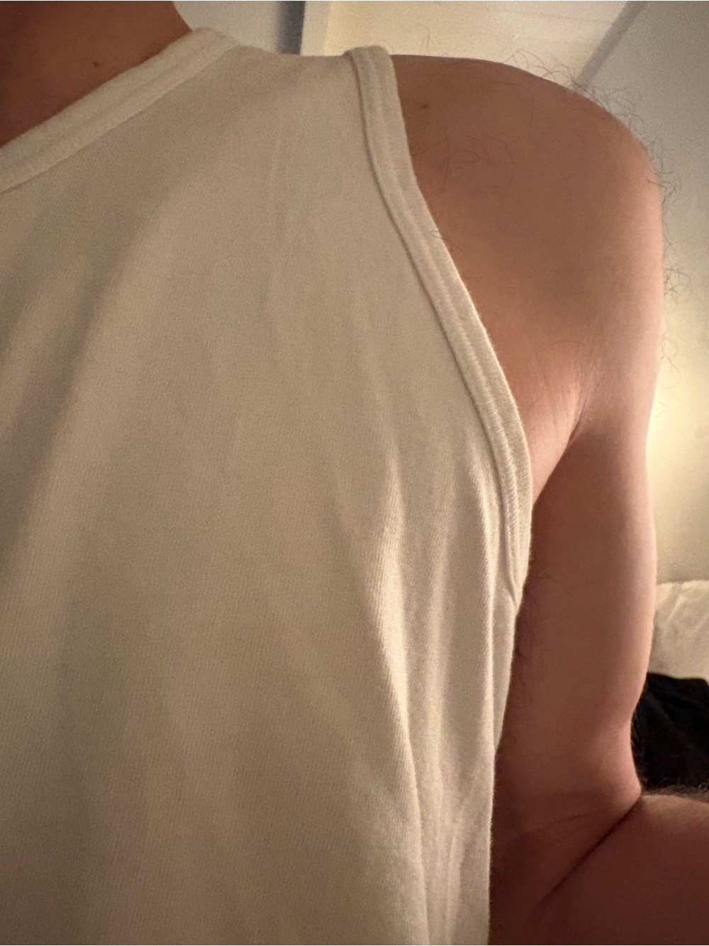 Tank top in White. Cotton. Embroidered black eagle crest. - Picture 12 of 14